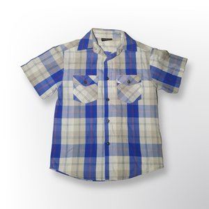 MONUMENT PLAID BUTTON DOWN SHIRT FOR KIDS SIZE 8